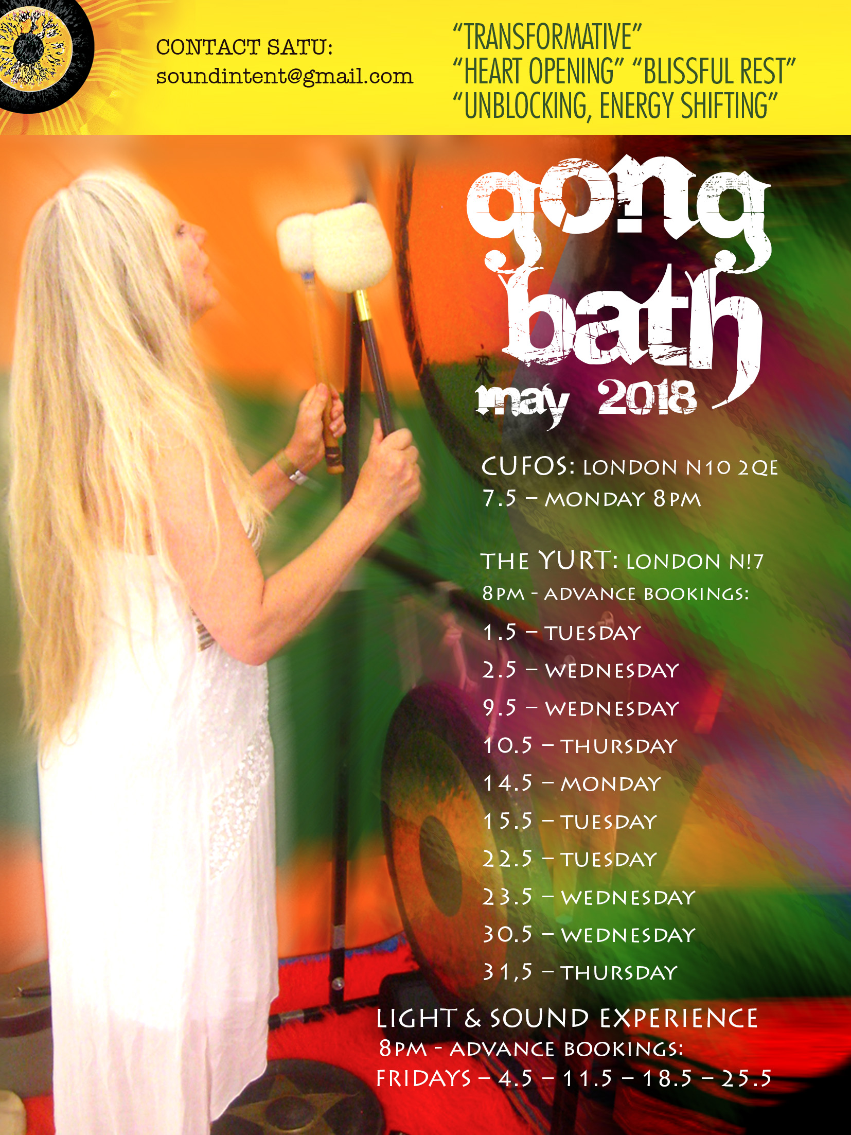 Gong Baths with Sound Intent – North London